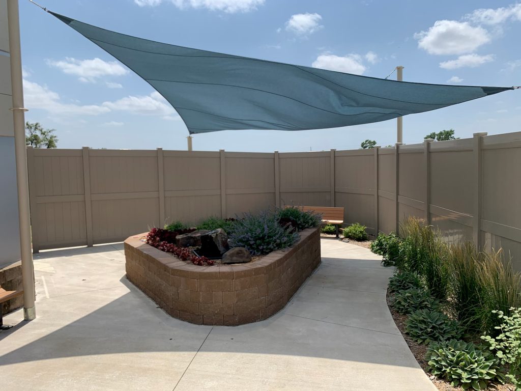 Senior Behavioral Health center shoing the Barrick and Kristi Wilson Terrace