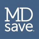 blue square with white font mdsave logo