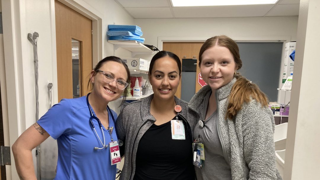 happy smiling nurses promoting healthcare jobs, nurse jobs, hospital jobs, healthcare careers, and medical careers