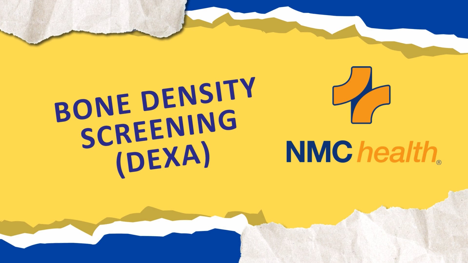 title screen for DEXA bone density screening