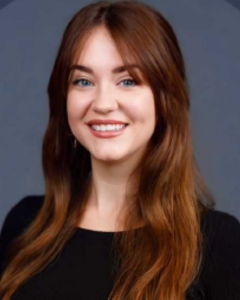 smiling woman wearing black shirt
