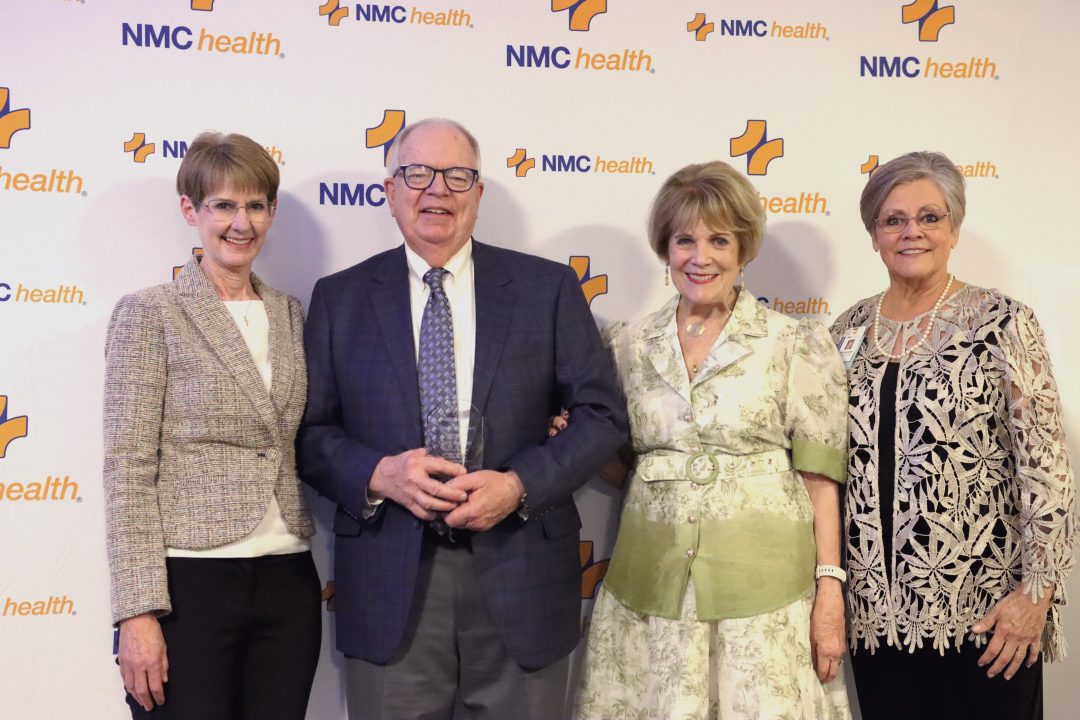 Tom Adrian receiving the 2026 Lifetime Health Service Award at the SIM technology preview event